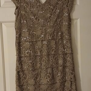 NEW Signature Size 14 Elegant Sequin Lace Dress